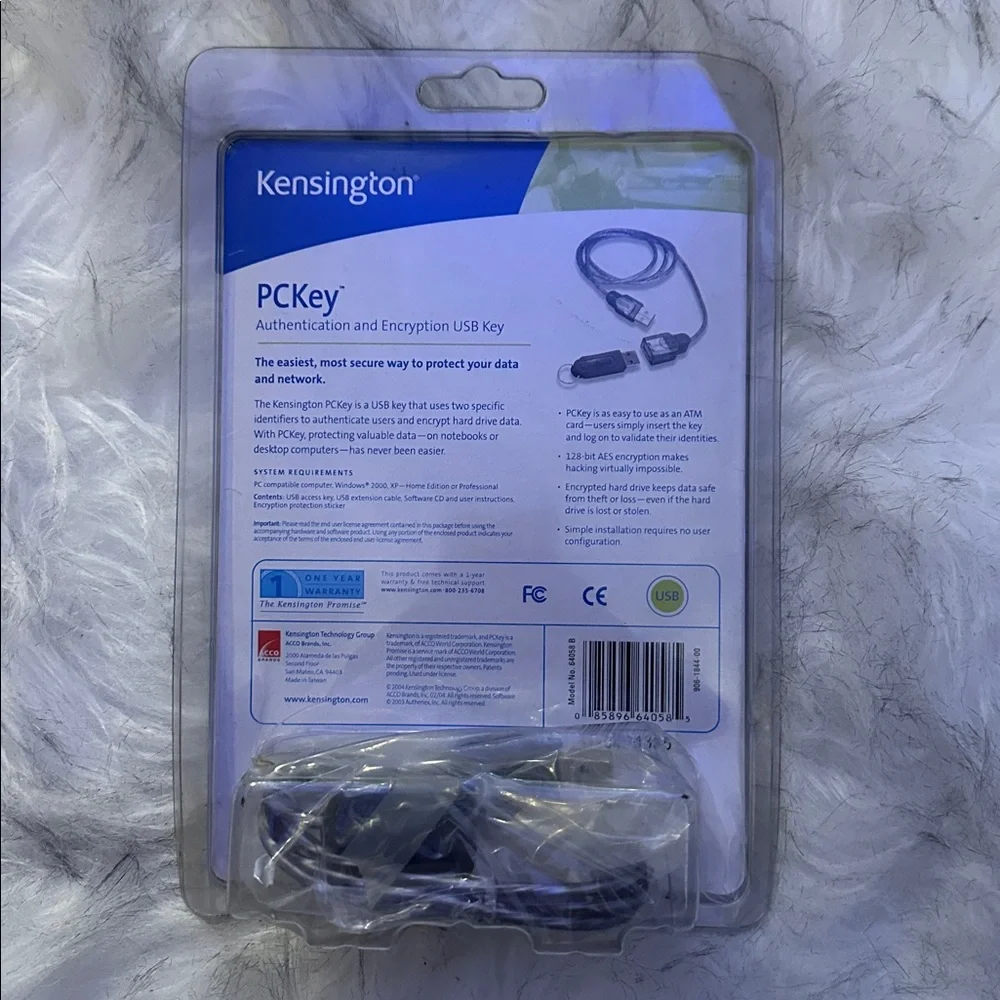 Kensington PCKey Authentication and Encryption USB Key - Black